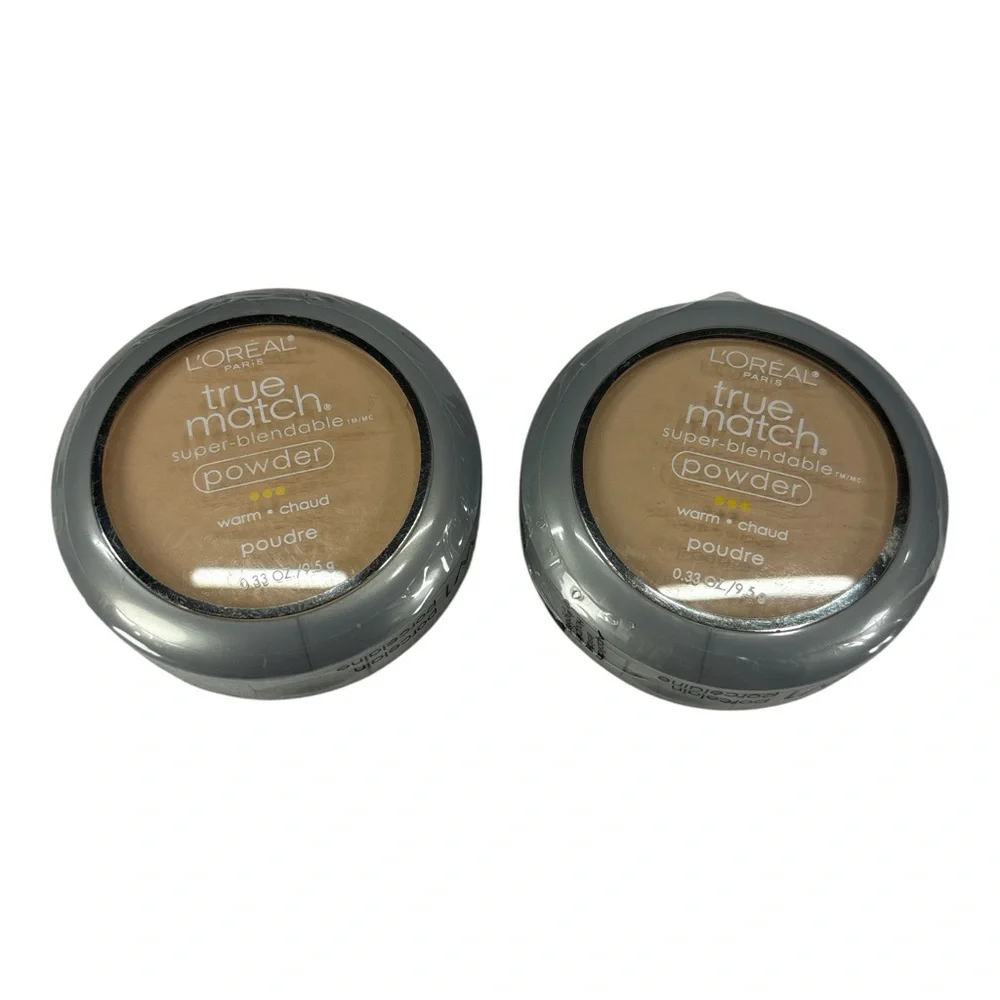 2 L'Oréal Paris True Match Super-Blendable Powder W1 Porcelain 0.33 oz Sealed